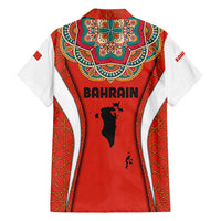 Bahrain Mandala Pattern Family Matching Summer Maxi Dress and Hawaiian Shirt with National Map and Arabic Geometric Design