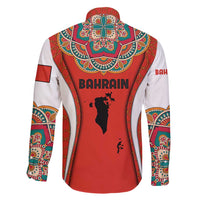 Bahrain Mandala Pattern Family Matching Tank Maxi Dress and Hawaiian Shirt with National Map and Arabic Geometric Design