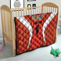 Bahrain Mandala Pattern Quilt with National Map and Arabic Geometric Design