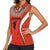 Bahrain Mandala Pattern Women Sleeveless Polo Shirt with National Map and Arabic Geometric Design
