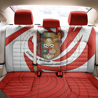 Bahrain Tribal Camel Back Car Seat Cover with Red Mosaic Swirl and Heritage Slogan