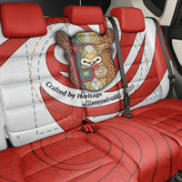 Bahrain Tribal Camel Back Car Seat Cover with Red Mosaic Swirl and Heritage Slogan