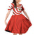 Bahrain Tribal Camel Family Matching Off Shoulder Short Dress and Hawaiian Shirt with Red Mosaic Swirl and Heritage Slogan