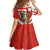 Bahrain Tribal Camel Family Matching Summer Maxi Dress and Hawaiian Shirt with Red Mosaic Swirl and Heritage Slogan