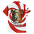 Bahrain Tribal Camel Family Matching Tank Maxi Dress and Hawaiian Shirt with Red Mosaic Swirl and Heritage Slogan