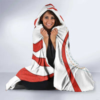 Bahrain Tribal Camel Hooded Blanket with Red Mosaic Swirl and Heritage Slogan