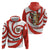 Bahrain Tribal Camel Hoodie with Red Mosaic Swirl and Heritage Slogan
