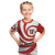 Bahrain Tribal Camel Kid T Shirt with Red Mosaic Swirl and Heritage Slogan