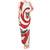 Bahrain Tribal Camel Tank Maxi Dress with Red Mosaic Swirl and Heritage Slogan
