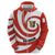 Bahrain Tribal Camel Zip Hoodie with Red Mosaic Swirl and Heritage Slogan