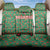 Traditional Malaysian Batik Floral Back Car Seat Cover with Green Tulip and Red Blossom Pattern