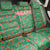 Traditional Malaysian Batik Floral Back Car Seat Cover with Green Tulip and Red Blossom Pattern
