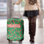 Traditional Malaysian Batik Floral Luggage Cover with Green Tulip and Red Blossom Pattern
