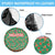 Traditional Malaysian Batik Floral Spare Tire Cover with Green Tulip and Red Blossom Pattern