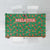 Traditional Malaysian Batik Floral Tablecloth with Green Tulip and Red Blossom Pattern
