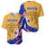 Malaysian Tiger and National Flag Baseball Jersey with Royal Gold and Blue Design