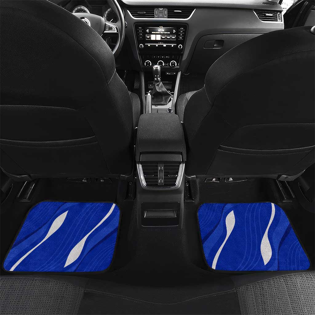 Malaysian Tiger and National Flag Car Mats with Royal Gold and Blue Design