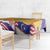 Malaysian Tiger and National Flag Tablecloth with Royal Gold and Blue Design