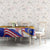 Malaysian Tiger and National Flag Tablecloth with Royal Gold and Blue Design