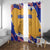 Malaysian Tiger and National Flag Window Curtain with Royal Gold and Blue Design
