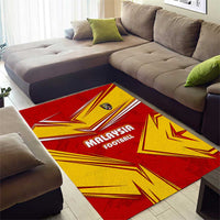 Malaysia Football Area Rug with Roaring Tiger and Red Yellow National Colors