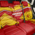 Malaysia Football Back Car Seat Cover with Roaring Tiger and Red Yellow National Colors