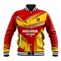 Malaysia Football Baseball Jacket with Roaring Tiger and Red Yellow National Colors