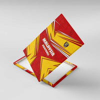 Malaysia Football Canvas Wall Art with Roaring Tiger and Red Yellow National Colors