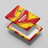 Malaysia Football Canvas Wall Art with Roaring Tiger and Red Yellow National Colors