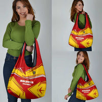 Malaysia Football Grocery Bag with Roaring Tiger and Red Yellow National Colors