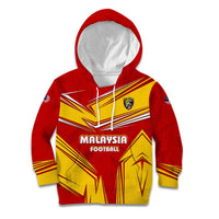 Malaysia Football Kid Hoodie with Roaring Tiger and Red Yellow National Colors