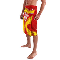Malaysia Football Lavalava with Roaring Tiger and Red Yellow National Colors