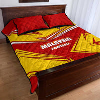 Malaysia Football Quilt Bed Set with Roaring Tiger and Red Yellow National Colors