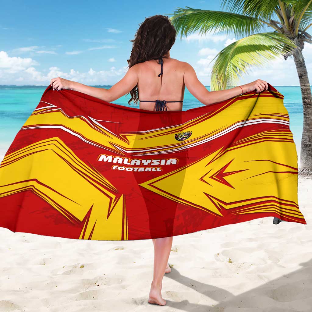 Malaysia Football Sarong with Roaring Tiger and Red Yellow National Colors