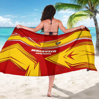 Malaysia Football Sarong with Roaring Tiger and Red Yellow National Colors