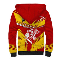 Malaysia Football Sherpa Hoodie with Roaring Tiger and Red Yellow National Colors