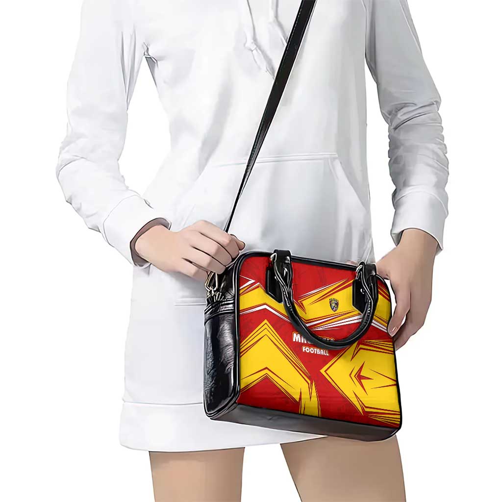 Malaysia Football Shoulder Handbag with Roaring Tiger and Red Yellow National Colors