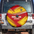 Malaysia Football Spare Tire Cover with Roaring Tiger and Red Yellow National Colors