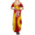 Malaysia Football Summer Maxi Dress with Roaring Tiger and Red Yellow National Colors