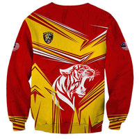Malaysia Football Sweatshirt with Roaring Tiger and Red Yellow National Colors