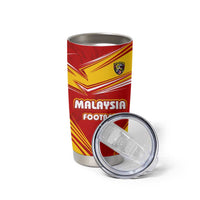 Malaysia Football Tumbler Cup with Roaring Tiger and Red Yellow National Colors