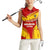 Malaysia Football Women Sleeveless Polo Shirt with Roaring Tiger and Red Yellow National Colors