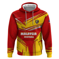 Malaysia Football Zip Hoodie with Roaring Tiger and Red Yellow National Colors