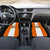 Malaysia National Crest Car Mats with Red Tiger and Traditional Batik Yellow White