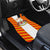 Malaysia National Crest Car Mats with Red Tiger and Traditional Batik Yellow White