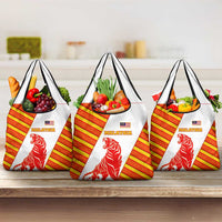 Malaysia National Crest Grocery Bag with Red Tiger and Traditional Batik Yellow White
