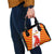 Malaysia National Crest Shoulder Handbag with Red Tiger and Traditional Batik Yellow White