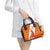 Malaysia National Crest Shoulder Handbag with Red Tiger and Traditional Batik Yellow White