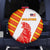 Malaysia National Crest Spare Tire Cover with Red Tiger and Traditional Batik Yellow White