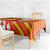 Malaysia National Crest Tablecloth with Red Tiger and Traditional Batik Yellow White